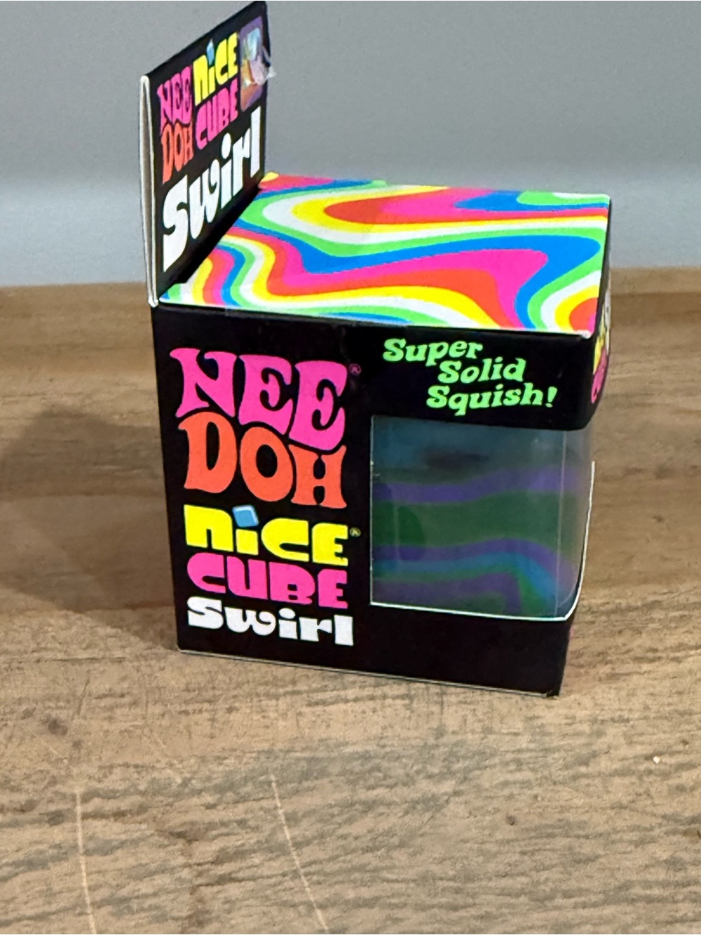 NeeDoh Nice Cube Swirl - Multicolor Squishy Stress Toy